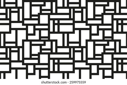 Black and white geometric pattern maze