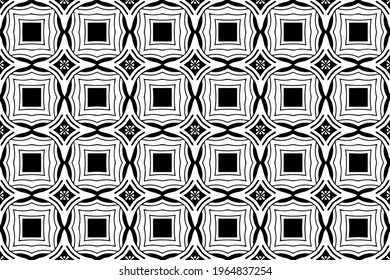 Patrón geométrico blanco negro. Motivos orientales, islámicos, árabes y maracanes. Bonito fondo abstracto étnico. Plantilla para colorear, presentaciones, papel pintado, textiles. 