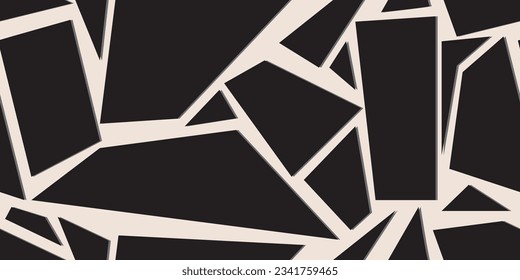 Black and white geometric pattern. Repeatable background. Vector illustration