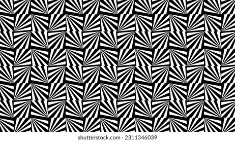 patrón geométrico en blanco y negro, diseño geométrico de la habitación, fondo abstracto en blanco y negro, motivos de mosaico
