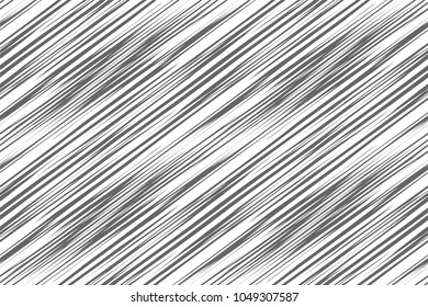 Black and white geometric pattern. Seamless abstract background. Vector stripe, lines. Horizontal speed line pattern.