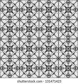 Black and white geometric pattern seamless