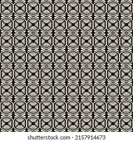 Patrón geométrico en blanco y negro. Patrón sin brillo con efecto de ilusión óptica. Fondo de cuadrados, rombos y círculos. Ilustración del vector