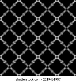 Patrón geométrico en blanco y negro. Fondo vectorial impecable con ornamento lineal. Diseño sencillo y elegante para imprimir sobre telas, papel y otras superficies.