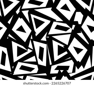 black and white geometric pattern seamless pattern vector design