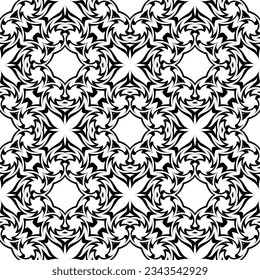 patrón geométrico en blanco y negro sin fisuras de diseño textil y textura. 
