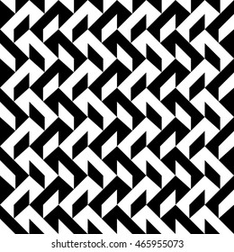 Padrão geométrico preto e branco. Padrão contínuo de Rhombus
