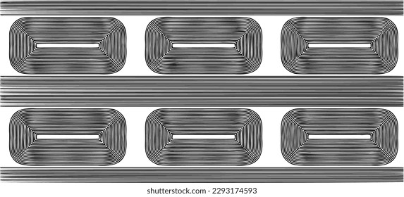 Black and white geometric pattern. Tileable texture background.