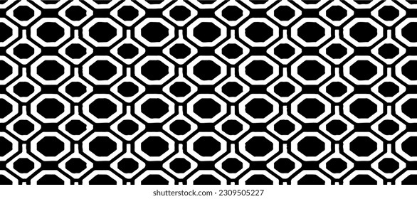 Black and white geometric pattern. Tileable texture background.
