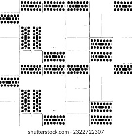 Black and white geometric pattern. Tileable texture background.