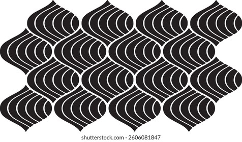 Black and white geometric pattern. Tileable texture background.
