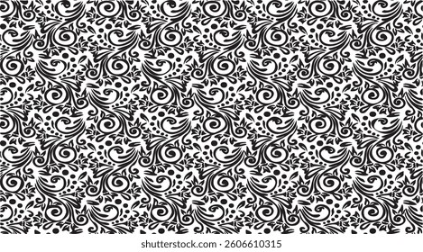 Black and white geometric pattern. Tileable texture background.
