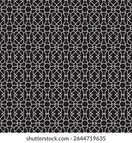 Black and white geometric pattern. Tileable texture background.