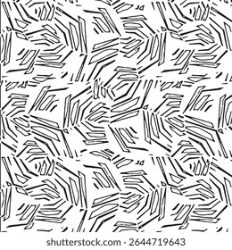 Black and white geometric pattern. Tileable texture background.