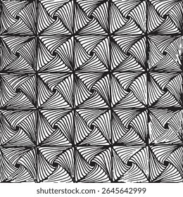 Black and white geometric pattern. Tileable texture background.
