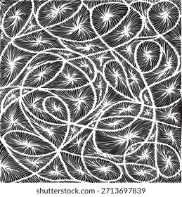Black and white geometric pattern. Tileable texture background.