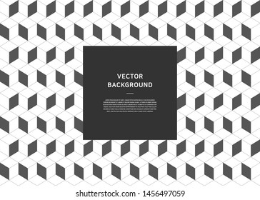 Black and white geometric pattern vector illustration.