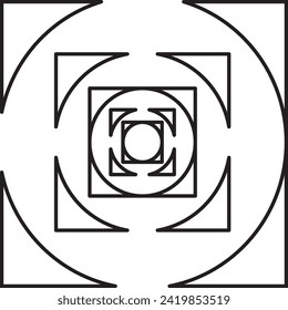 black and white geometric pattern in vector. object element icon figure.template for poster icon logo design