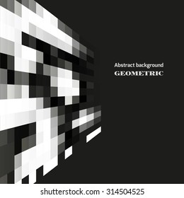 Black and white geometric pattern.Abstract mosaic background