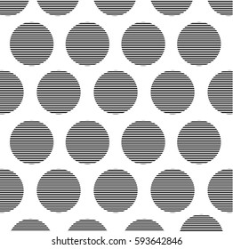 Black and white geometric Pattern.Circle graphic background.
