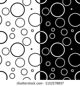 Black and white geometric prints. Set of seamless patterns for web, textile and wallpapers