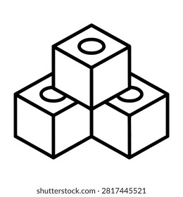 Black and white geometric puzzle cube