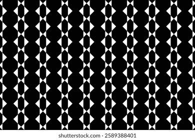 Black and white geometric rhombuses object pattern background banner.