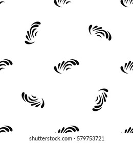  Black and white geometric seamless  line ornament.  Vector illustration for tribal design. 