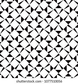Black and white geometric seamless pattern. Simple regular background. Vector illustration.fashion design print triangle pattern.