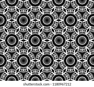 Black and white geometric seamless pattern. Simple regular background.Vector monochrome seamless pattern. Abstract repeat backdrop. Design for decor, prints, textile, furniture, cloth, digital