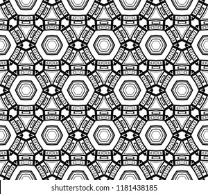 Black and white geometric seamless pattern. Simple regular background.Vector monochrome seamless pattern. Abstract repeat backdrop. Design for decor, prints, textile, furniture, cloth, digital