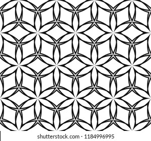 Black and white geometric seamless pattern. Simple regular background.Vector monochrome seamless pattern. Abstract repeat backdrop. Design for decor, prints, textile, furniture, cloth, digital