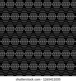black and white geometric seamless pattern with floral decoration, rhombuses and stripes for textile, fabric, backgrounds, templates, wallpapers, surface designs and posters. pattern swatch at eps. 