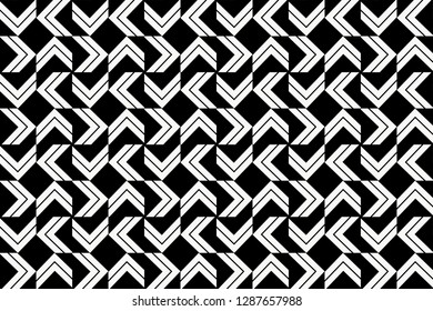 Black and white geometric seamless pattern in modern stylish. for wallpapers, web page background, surface textures, Image for advertising booklets, banners. Vector illustration
