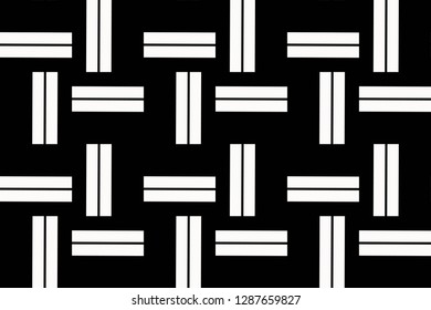 Black and white geometric seamless pattern in modern stylish. for wallpapers, web page background, surface textures, Image for advertising booklets, banners. Vector illustration