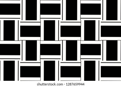 Black and white geometric seamless pattern in modern stylish. for wallpapers, web page background, surface textures, Image for advertising booklets, banners. Vector illustration