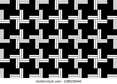 Black and white geometric seamless pattern in modern stylish. for wallpapers, web page background, surface textures, Image for advertising booklets, banners. Vector illustration