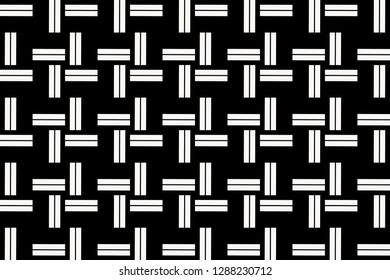 Black and white geometric seamless pattern in modern stylish. for wallpapers, web page background, surface textures, Image for advertising booklets, banners. Vector illustration