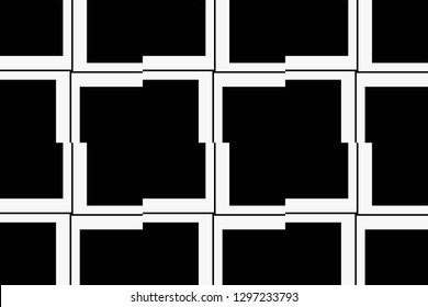 Black and white geometric seamless pattern in modern stylish. Vector luxury abstract background. Vector illustration
