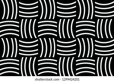 Black and white geometric seamless pattern in modern stylish. Vector luxury abstract background. Vector illustration