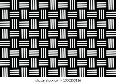 Black and white geometric seamless pattern in modern stylish. Vector luxury abstract background. Vector illustration