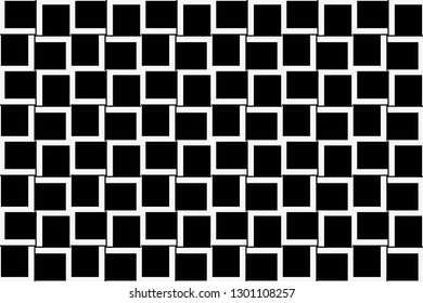 Black and white geometric seamless pattern in modern stylish. Vector luxury abstract background. Vector illustration