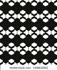 Black and white geometric seamless pattern
