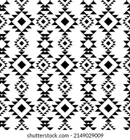 black and white geometric seamless pattern