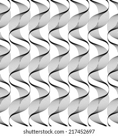 Black and white geometric seamless pattern with line, abstract background, vector, illustration.