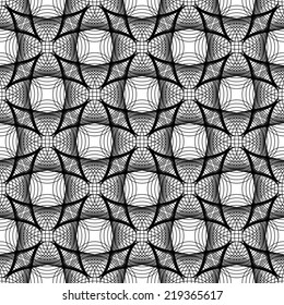Black and white geometric seamless pattern with line, abstract background, vector, illustration.