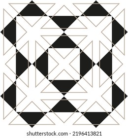Contraste de patrones sin soldadura geométrico en blanco y negro con fondo de repetición suave para el diseño