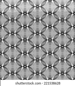 Black and white geometric seamless pattern with line, abstract background, vector, illustration.