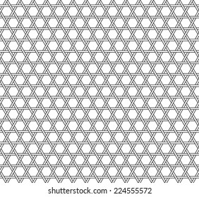 Black and white geometric seamless pattern with weave style, abstract background, vector, EPS10