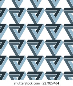 Black and white geometric seamless pattern. Vector contrast inspired textile backdrop. Graphic contemporary monochrome covering with stylized triangles.